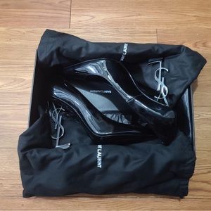 Brand new never worn YSL black patient leather Opyum pump size 42